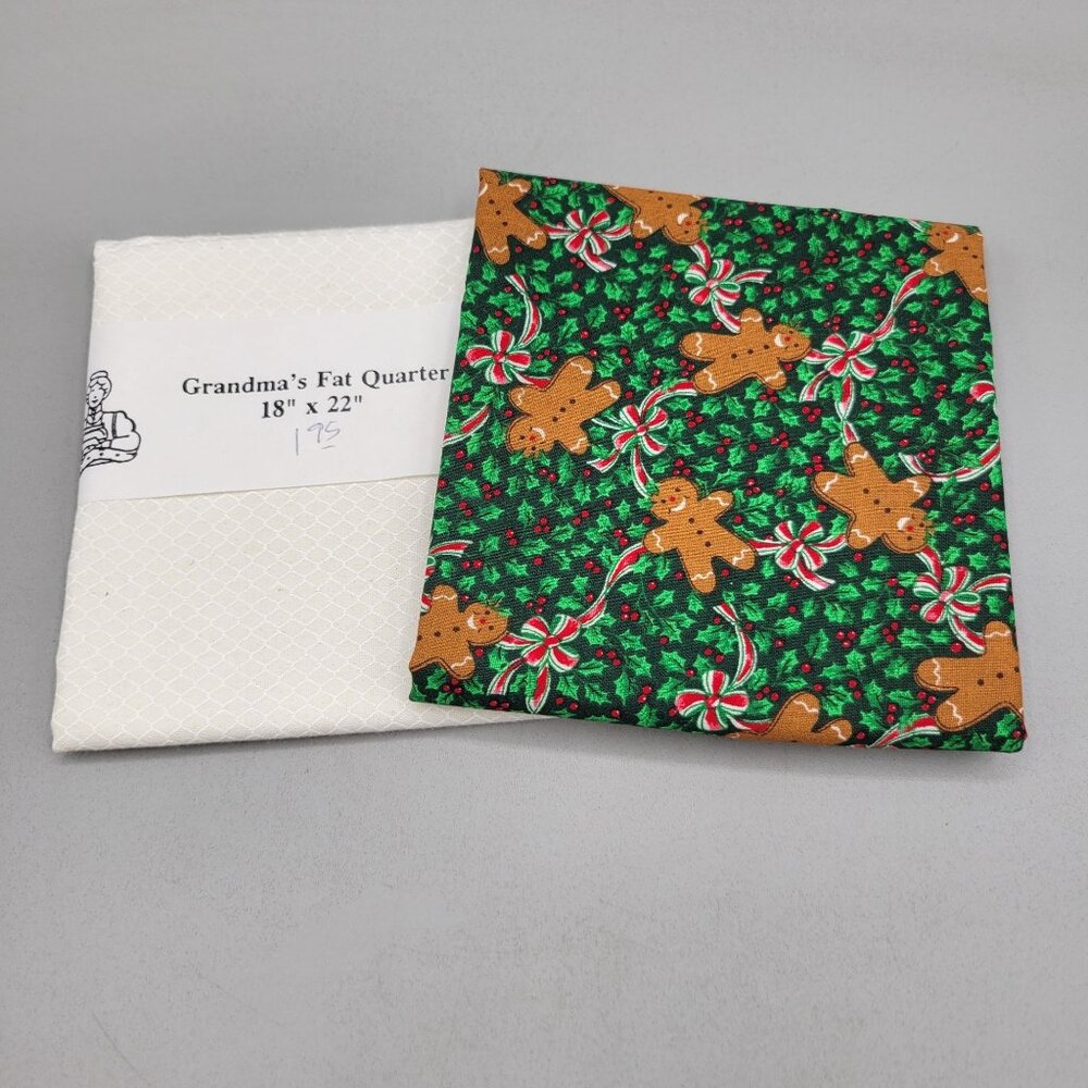 Fat Quarters Fabric Bundle Gingerbread Cookie Quilting Crafts Sewing